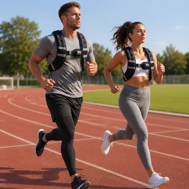 Athletes wearing custom neoprene weighted vests