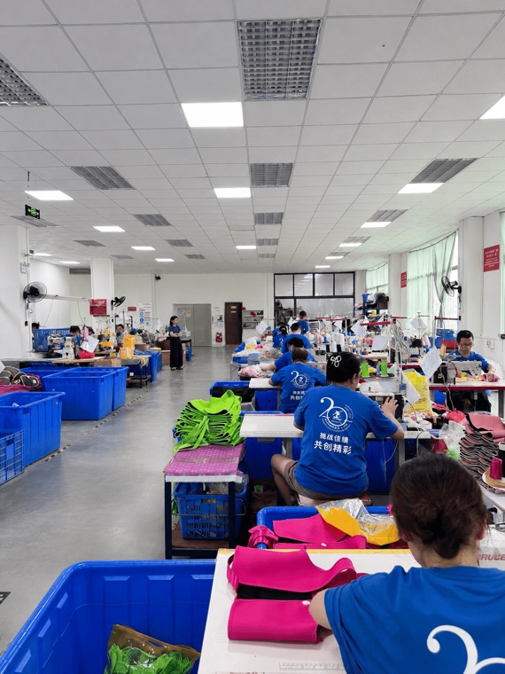 Neoprene sewing production