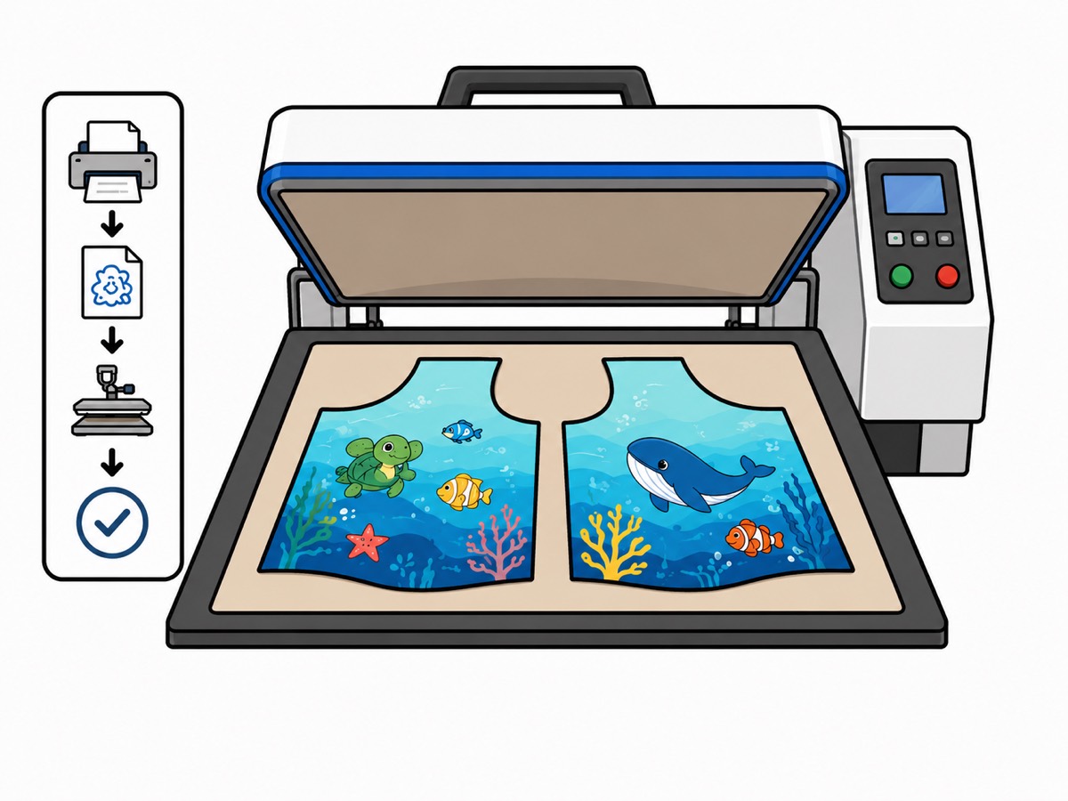 Printed neoprene fabric surface finishing